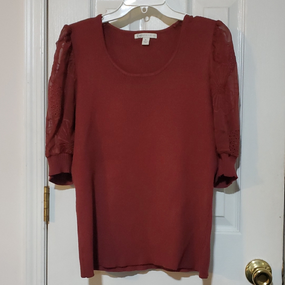 EUC Cato Burgundy Top Sz XL